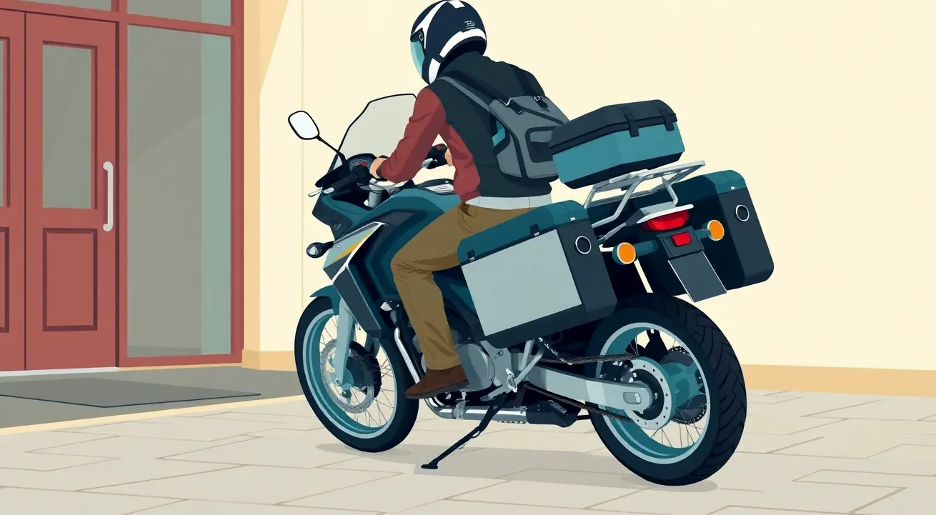 Motocyklista kontroluje technický stav stroja a kúpnu zmluvu