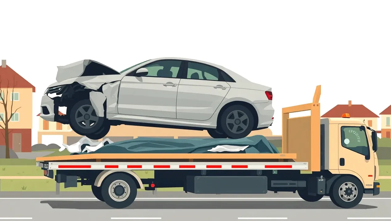 Policajné vyšetrovanie dopravnej nehody osobného automobilu na ceste