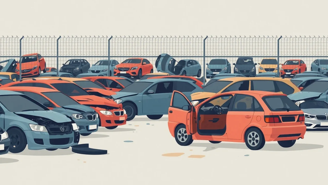 Poisťovací likvidátor spisuje záznam o totálnej škode pri poškodenom automobile