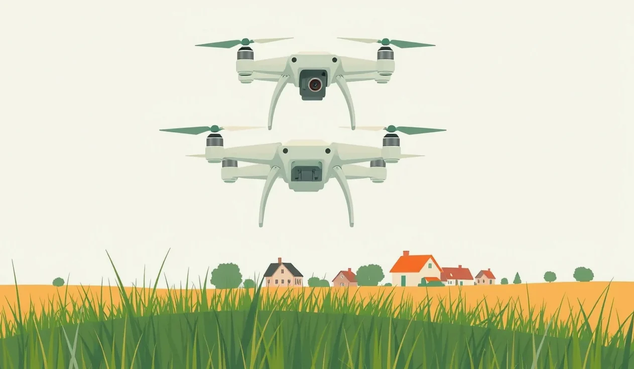 Detailný pohľad na poškodený fotoaparát a dron pripravený na obhliadku po nehode