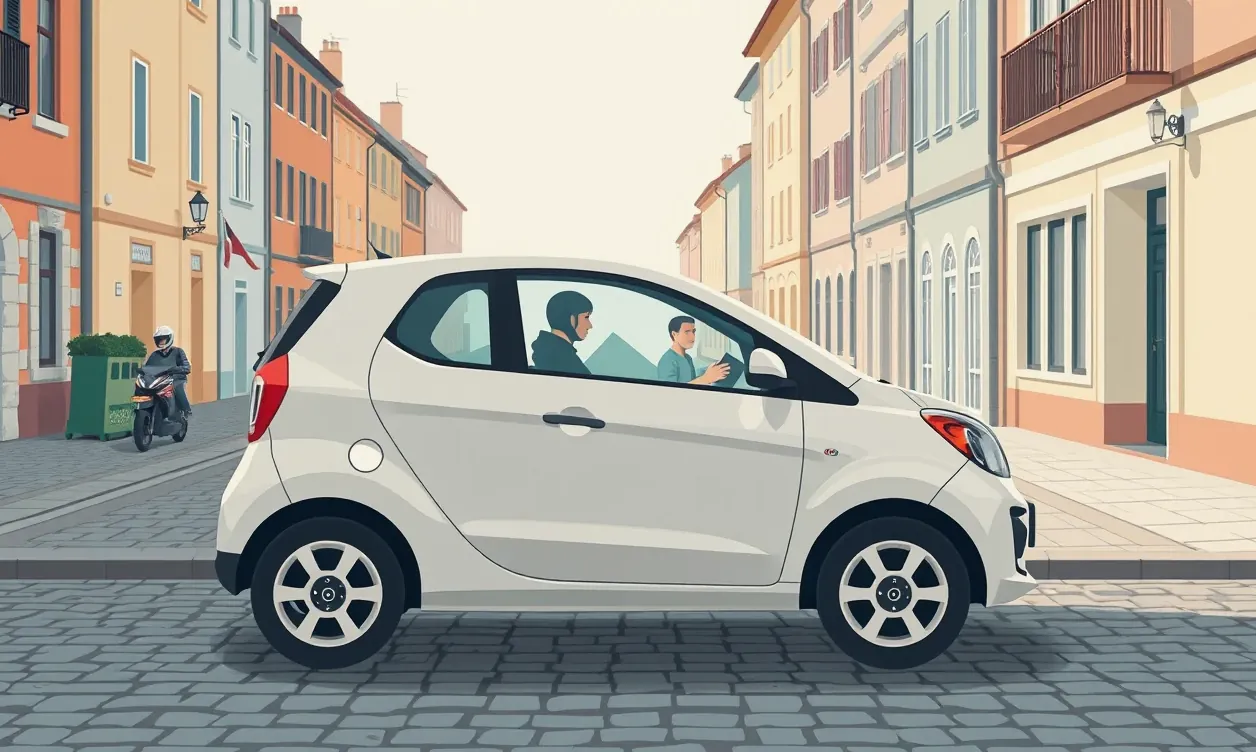 Predná maska kompaktného vozidla Suzuki Vitara zaparkovaného pred domom