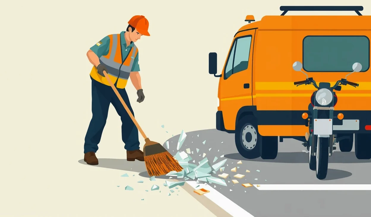 Ťažká technika a hydraulická ruka vyťahuje havarované auto z priekopy