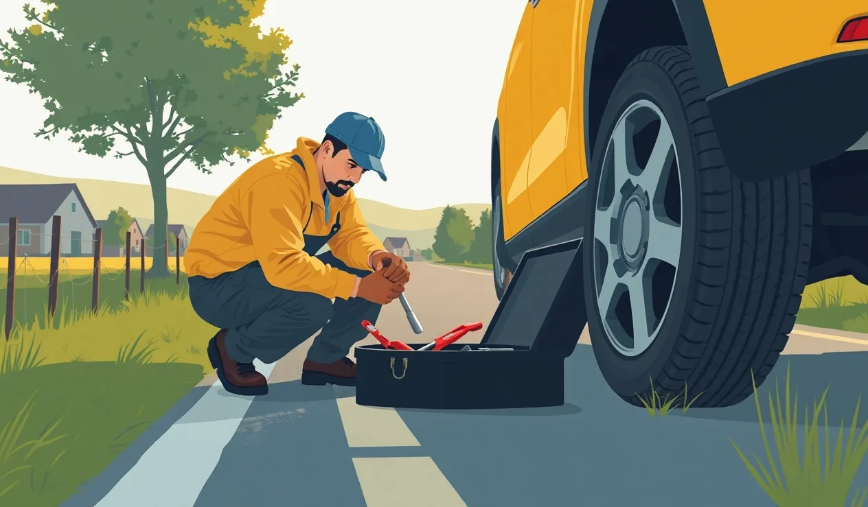 Manipulácia hydraulickou rukou pri vyprosťovaní poškodeného automobilu z priekopy