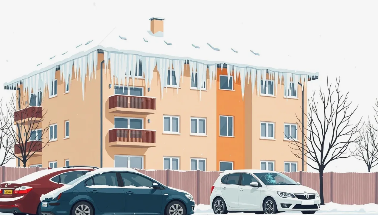 Pohľad na zrekonštruovaný zateplený bytový dom s novými balkónmi