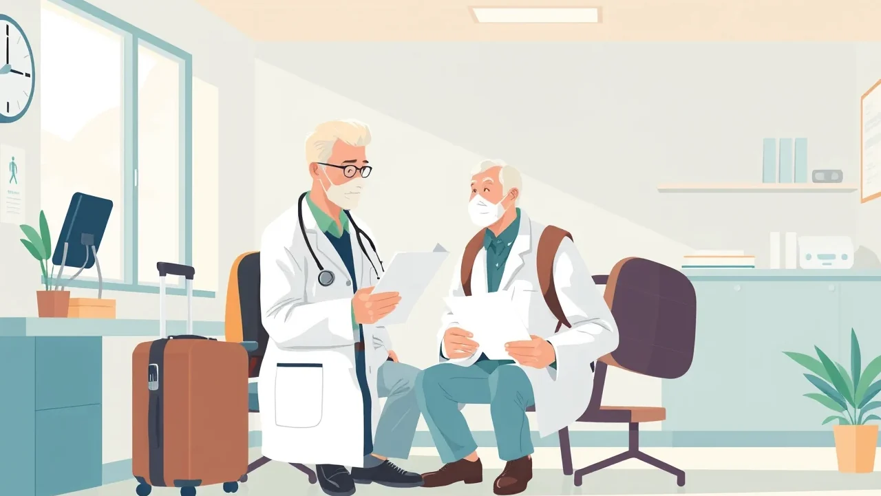 Cestovateľ kontroluje doklady a poistnú zmluvu pred odjazdom autom po diaľnici