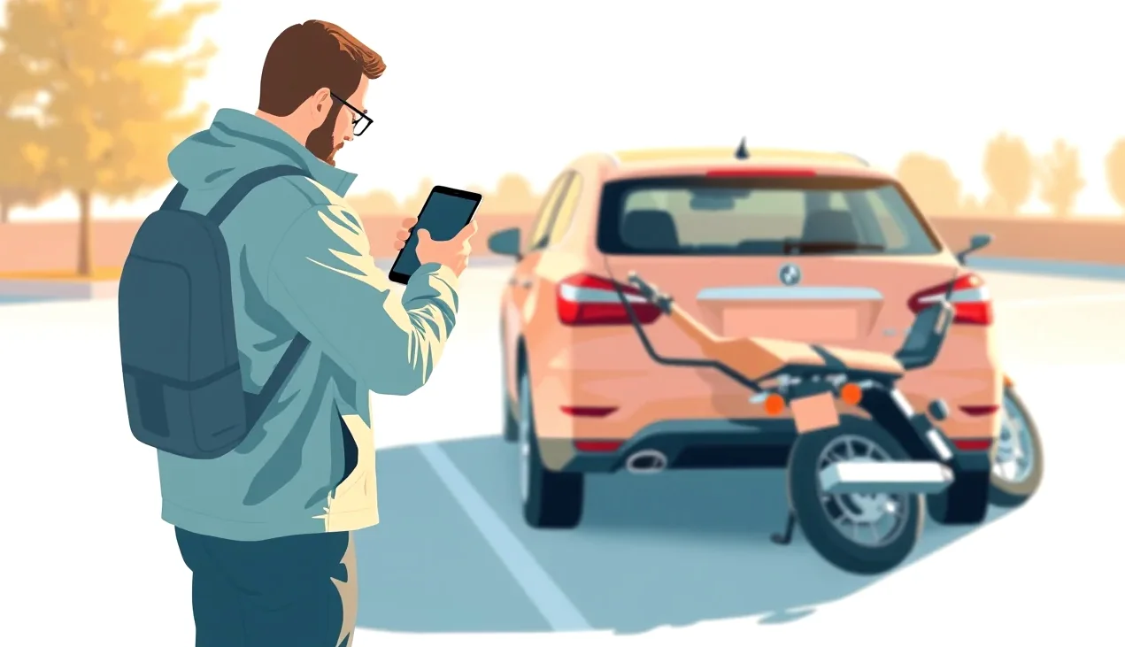 Technik v autoservise porovnáva poškodenie karosérie s kalkuláciou v rozpočte škody