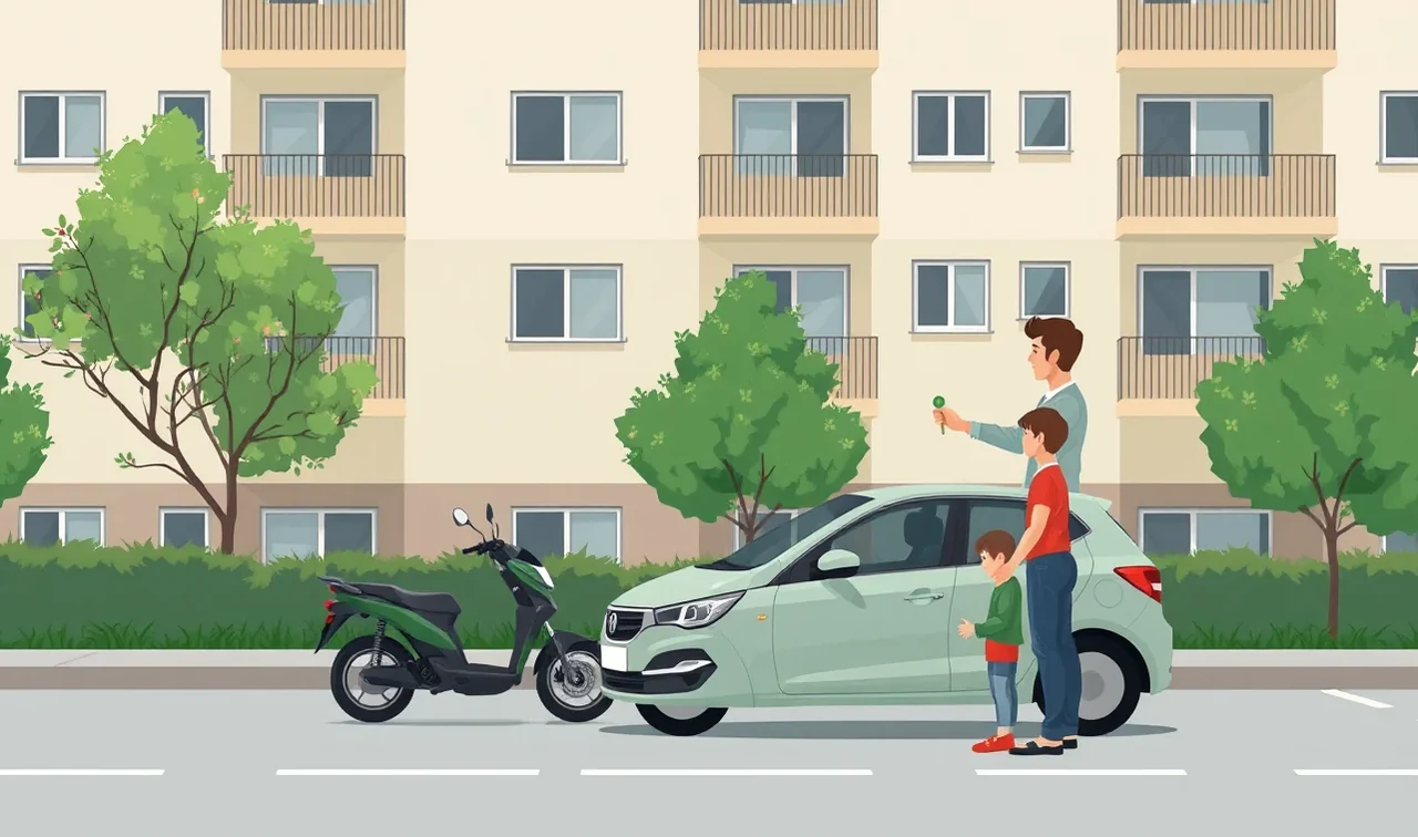 Zmluva o poistení vozidla s kľúčmi položenými na stole vedľa technického preukazu