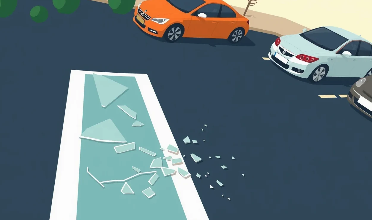 Vodič pri poškodenom automobile kontroluje zmluvu poistného balíka