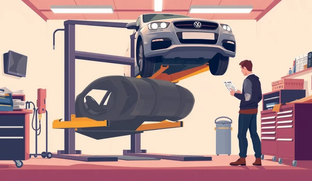 Žlté odťahové vozidlo nakladá nepojazdný osobný automobil na diaľnici v zahraničí