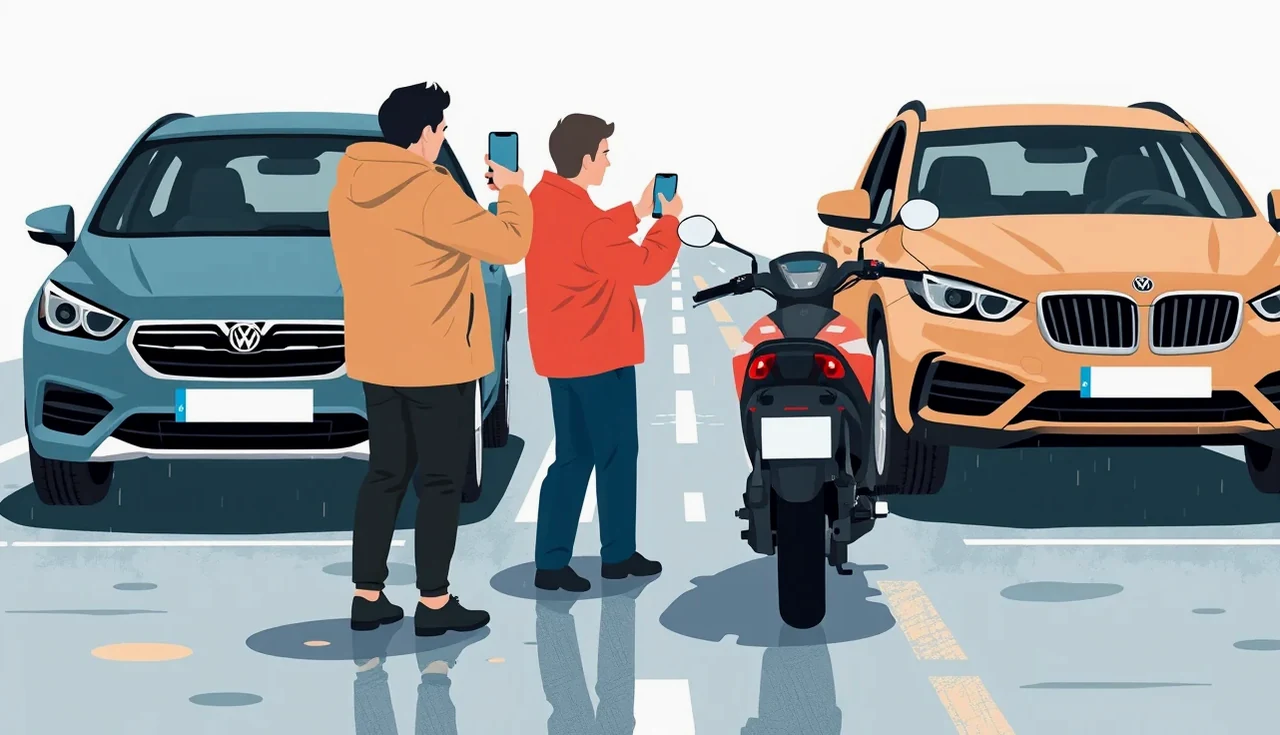 Starší muž kontroluje poistnú zmluvu na auto pri stole