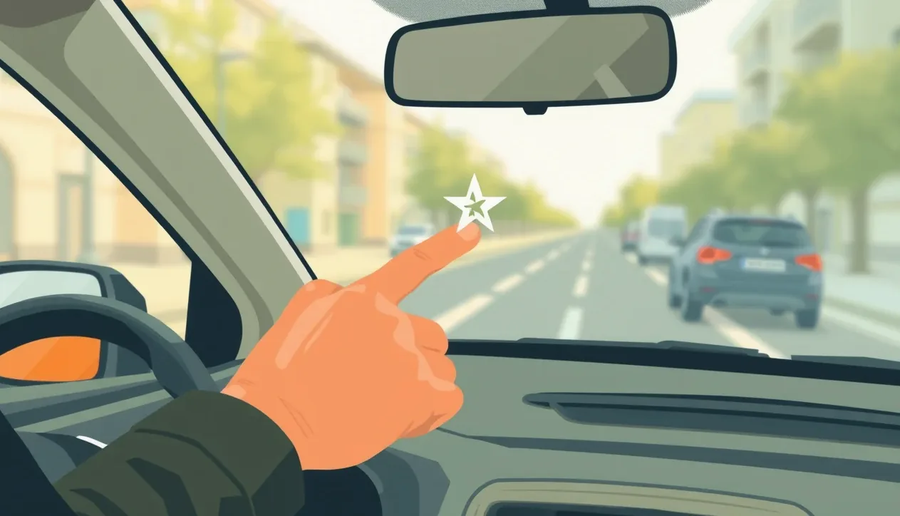 Mechanik v servise kontroluje prasklinu na čelnom skle automobilu