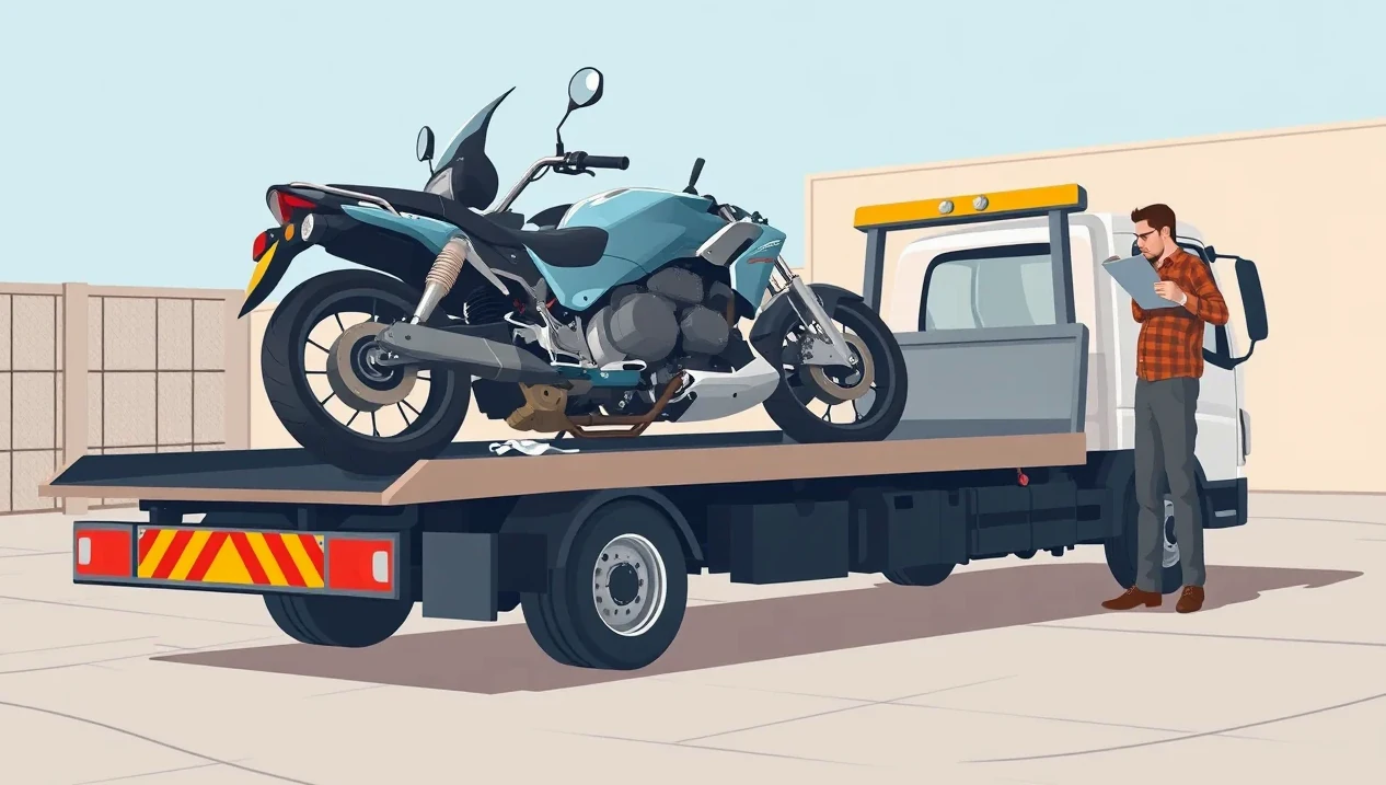 Zaparkovaný cestovný motocykel zabezpečený reťazou a kotúčovým zámkom pri chodníku
