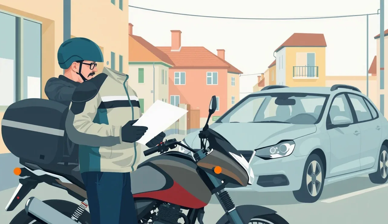 Motocyklová prilba a kožená bunda položené na sedadle motocykla