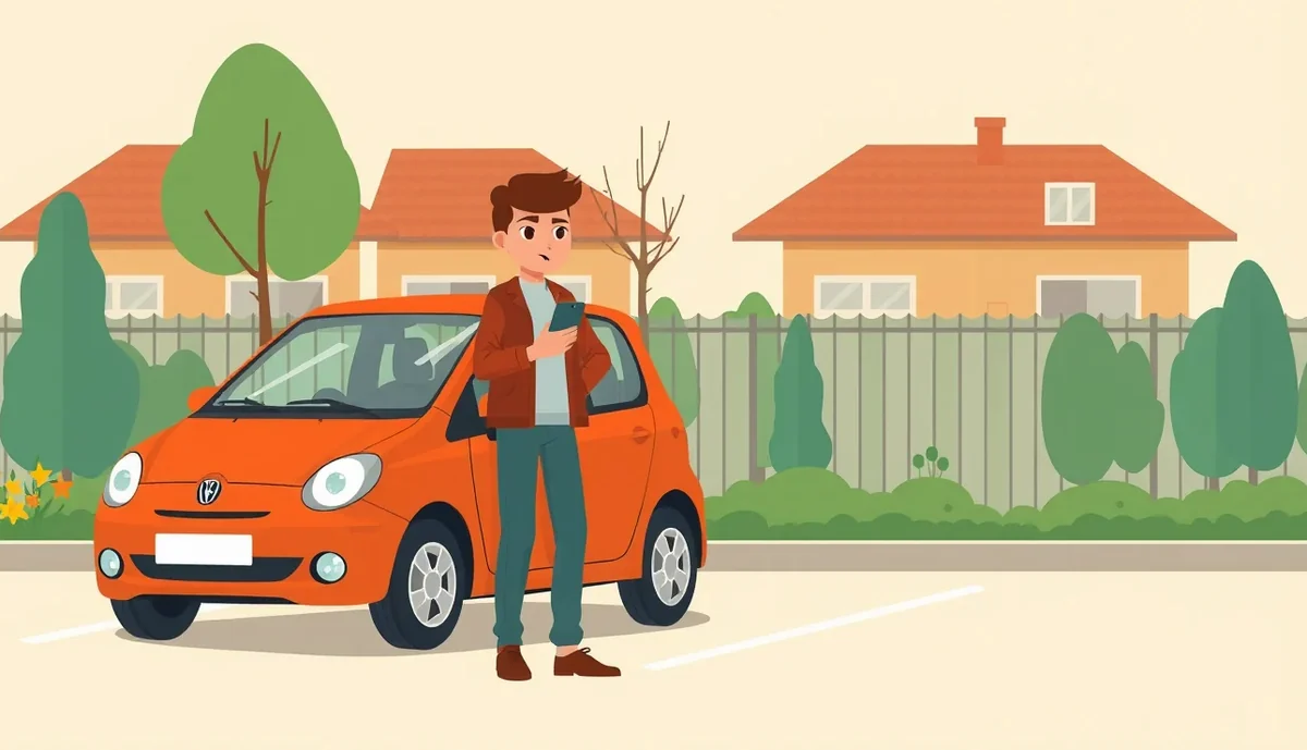 Moderné osobné auto na parkovisku pripravené na uzatvorenie výhodného poistenia