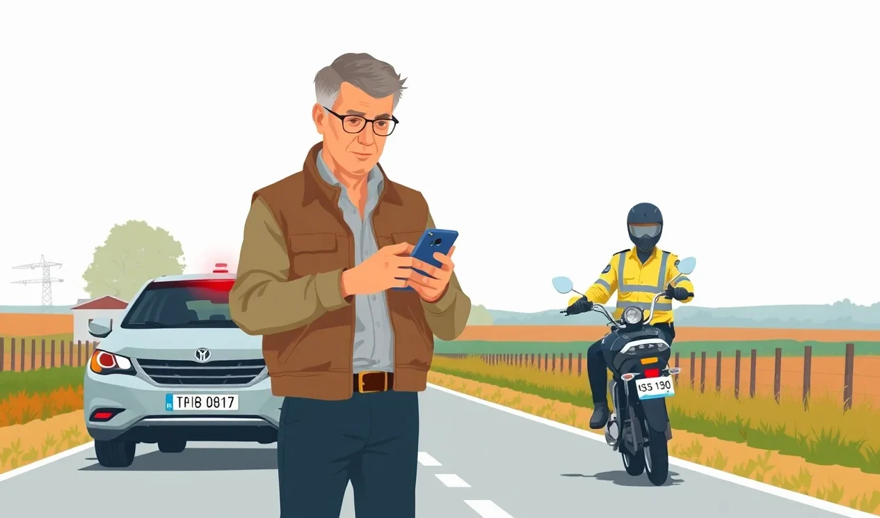 Automechanik kontroluje poškodenie predného nárazníka vozidla v autoservise po dopravnej nehode